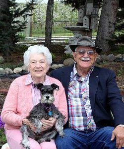 Leona and Ralph Longanecker, shown here with their miniature schnauzer Shotzie, have been chosen as the 2010 Tonasket Founders Day Grand Marshals.Longaneckers honored to be Grand Marshals.Photo by Terry Mills