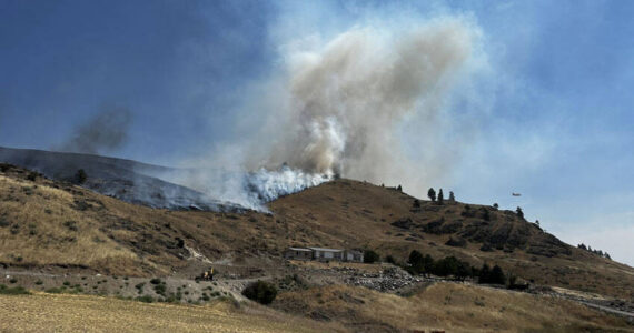 The Sunset Fire started last Saturday morning on Sunset Ridge Road east of Oroville. It burned 160 acres before being declared 100 percent contained by Monday moorning, according to ther Interagency Fire Center. <em>Kevin Myrick/submitted photo</em>