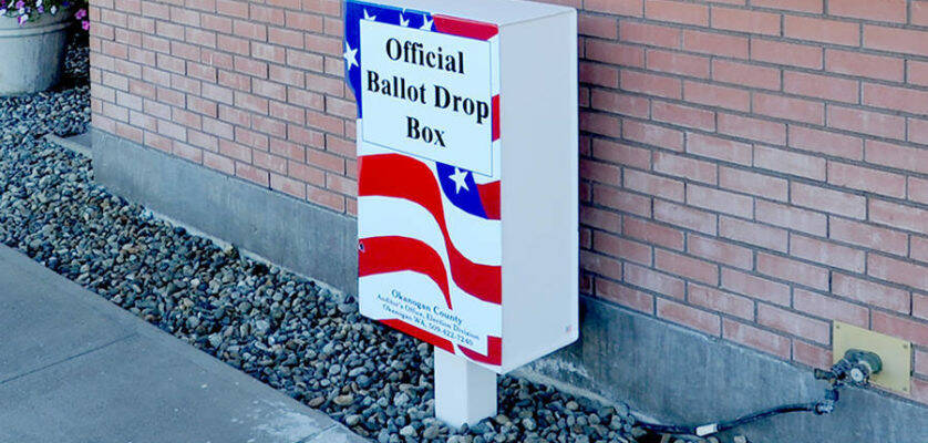 A ballot drop box located at the Oroville Police Station. Gary DeVon/GT file photo