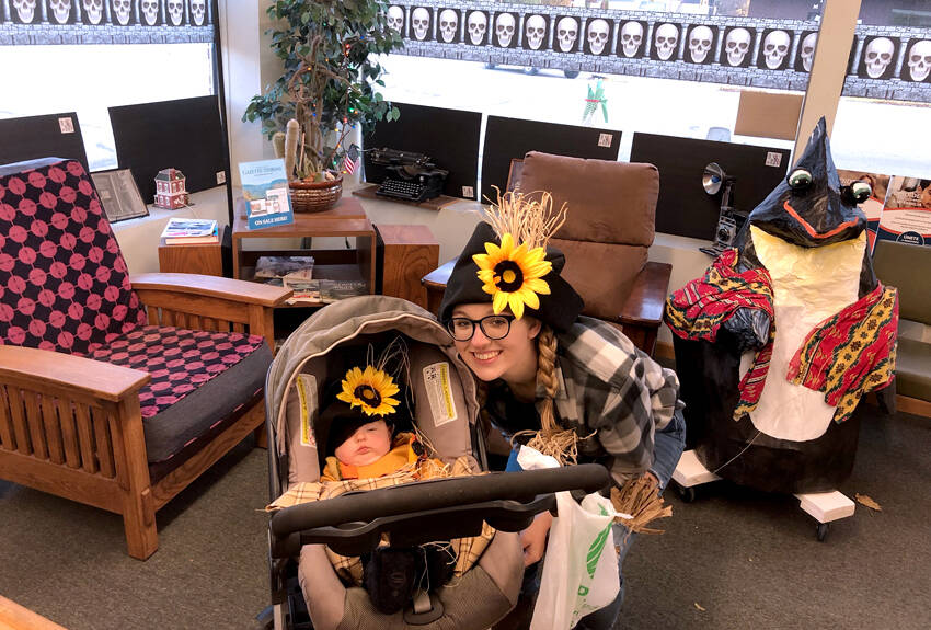 Sydney, and a very young Kendall, Newman stopped by the Gazette-Tribune office during Oroville’s Downtown Trick or Treat in 2021. In addition to the businesses inviting people to trick or treat downtown again this year, there are two trunk or treats in Oroville and two in Tonasket and more. <em>Gary DeVon/GT file photo </em>