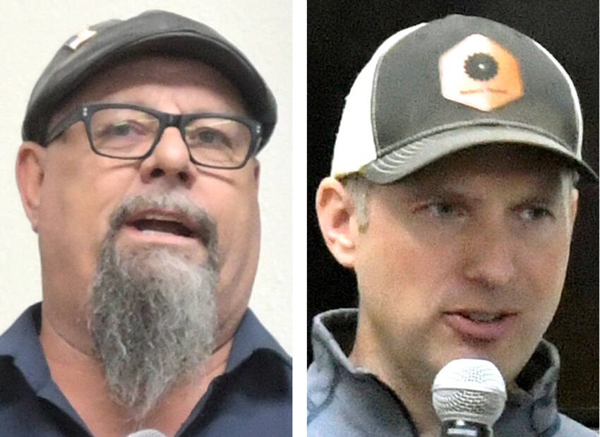 Candidates for Washington State Seventh District Repressentative Paul “Rocky” Dean and Hunter Abell. <em>Gary DeVon/staff photos </em>