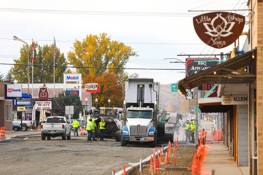 Phase I of the Perfect Passage Project has been completed with the temporary paving allowing residents and commuters to pass through town without taking detours. Work will resume next spring when the new permanent pavement will be placed on Whitcomb Ave. <em>Laura Knowlton/staff photo</em>