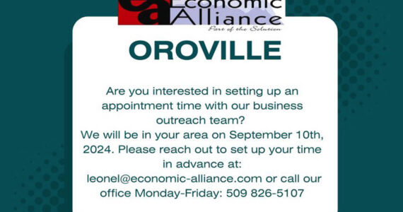 Economic Alliance sets up appointments in various communities throughout Okanogan County to meet with their business outreach team.