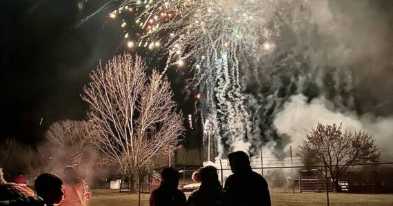 The Tonasket Comancheros Rodeo Club hosted a New Year’s with a breathtaking fireworks display at the rodeo grounds on Dec. 31. Laura Knowlton/staff photo