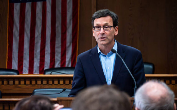 Gov.-elect Bob Ferguson speaks during the 2025 legislative preview in Olympia on Jan.9. Ferguson replaces Jay Inslee who served for 12 years. Photo by Juan Jocom