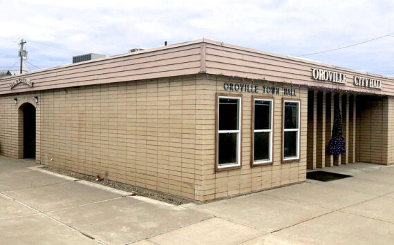 Oroville City Hall, located at 1308 Ironwood. The entrance to the council chambers is located in on the south side of the building.