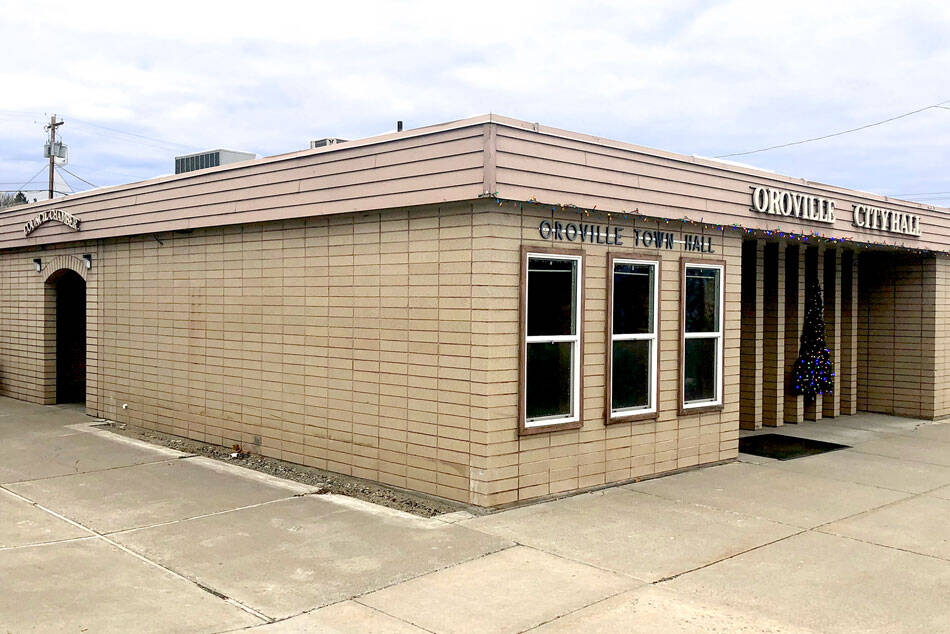 Oroville City Hall, located at 1308 Ironwood. The entrance to the council chambers is located in on the south side of the building.