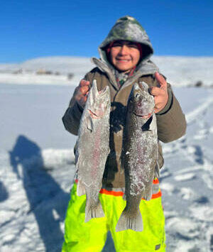 Andrew Alcala from Chelan won first place for longest fish at 21.25 in the Youth Division.. He also got Heaviest Fish in the Molson Ice Fishing Festival last year. GT File Photo.
Andrew Alcala from Chelan won first place for longest fish at 21.25” in the Youth Division.. He also got Heaviest Fish in the Molson Ice Fishing Festival last year. GT File Photo.