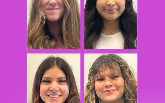 Seeking the crown of Oroville May Festival Queen are: (clockwise from top left) Gwyndolyn Thompson, Crystal Nemecio, Anna Quezada and Ariona Nelson. Selection Night is at the OHS Commons on Sunday, Jan. 26 at 3 p.m. Submitted photos