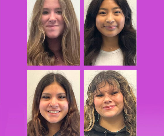 Seeking the crown of Oroville May Festival Queen are: (clockwise from top left) Gwyndolyn Thompson, Crystal Nemecio, Anna Quezada and Ariona Nelson. Selection Night is at the OHS Commons on Sunday, Jan. 26 at 3 p.m. Submitted photos