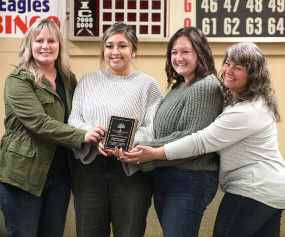 The 4th Street Salon was named “Business of the Year” by the Tonasket Chamber of Commerce at their annual banquet and awards ceremony Jan. 18. Laura Knowlton/staff photo