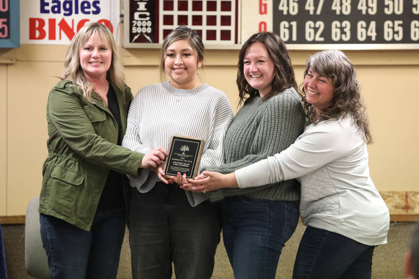 The 4th Street Salon was named “Business of the Year” by the Tonasket Chamber of Commerce at their annual banquet and awards ceremony Jan. 18. Laura Knowlton/staff photo