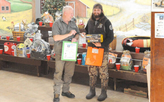 The Grand Prize winner of the Molson Ice Fishing Derby was Caden Boswell with the longest fish at 23 inches and 4.8 pounds. Boswell won a $500 check. as well as a $500 gift certificate from The Country Store in Oroville. Gary De Von/staff photos