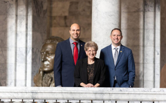 Seventh District Legislative members Senator Shelly Short, Representative Hunter Abell and Representative Andrew Engell at the Capital on Jan. 16, 2025. Legislative Support Services photo